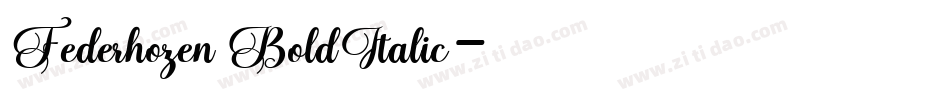 Federhozen BoldItalic字体转换